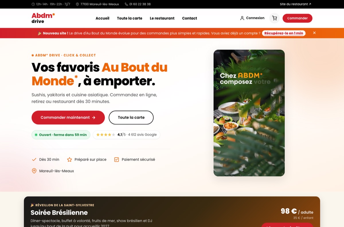Drive en ligne d'Au Bout du Monde (drivedumonde.fr)