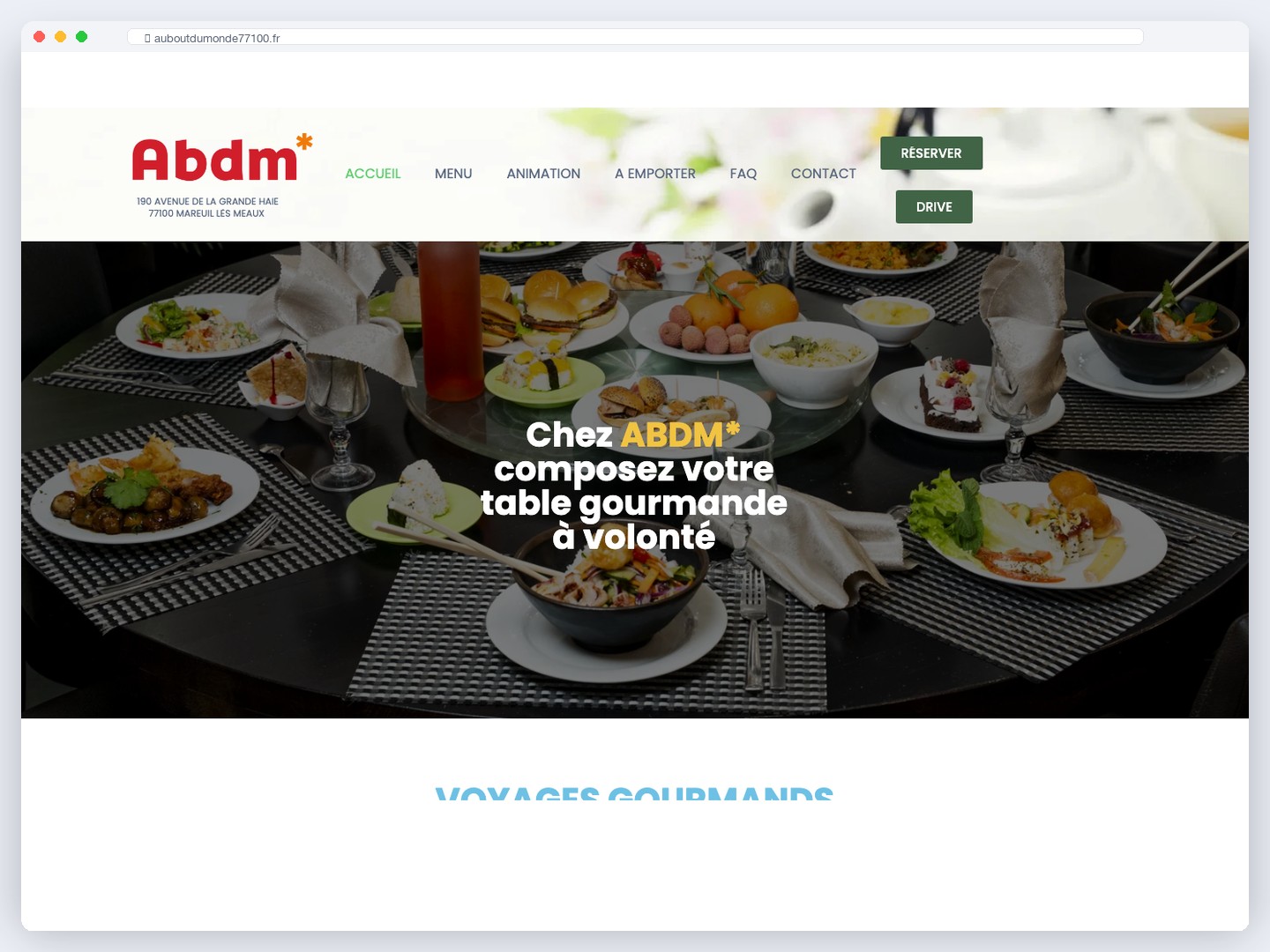 Site du restaurant Au Bout du Monde